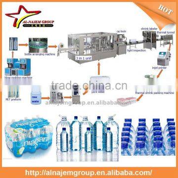 small bottled water production line ,3-in-1