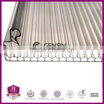 Haining Gensin U-lock polycarbonate roofing sheets prices 600mm