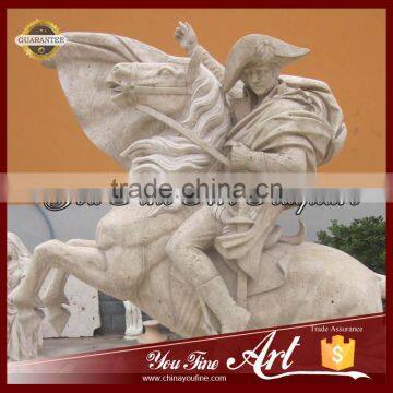 Life Size Napoleon Riding Horse Marble Statue photo-3