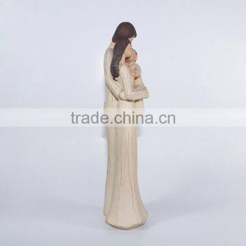 Wood Imitation Polyresin Family Figurine photo-5