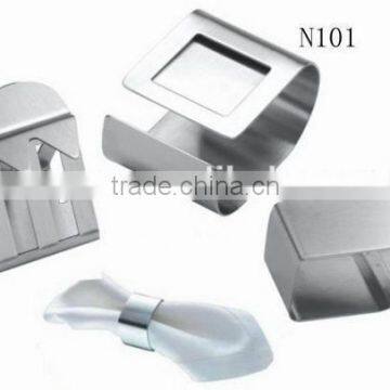 Restaurant Small Square Shape Stainless Steel Napkin Rings photo-2