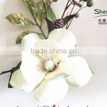 SD800903 Artificial Single Stem Magnolia Flower,indoor Decorative Magnolia Flores photo-3