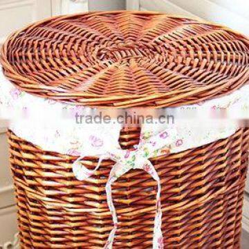 Restoring ancient wicker laundry basket cabinet
