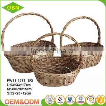 Wholesale Cheap Handmade Willow Woven Wicker Fruits Basket With Handle photo-5