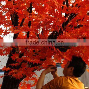 Red Artificial Maple Tree Plastic Maple Tree/ Fake Maple Tree Decoration photo-3