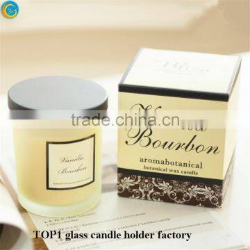 wholesale glass jar candle with gift box