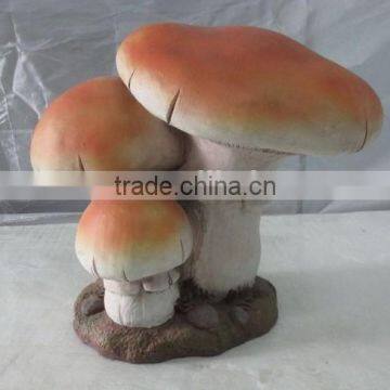 Garden decor fiberglass clay mushroom statue