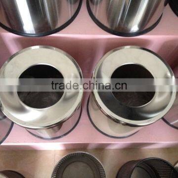 Standard Size for Indoor Dustbin Stainless Steel Funnal Top Room Trash Bin in photo-2