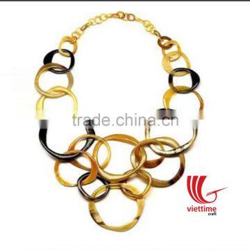 Eye-catching Horn Necklace, Natural and Lacquer Finish, Water Buffalo Horn photo-2
