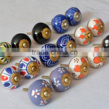 New Mix Design Hand Painted Door Ceramic Knobs photo-2