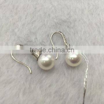 Wholesale 8-8.5 mm White Akoya Pearl Jewelry Earrings photo-5