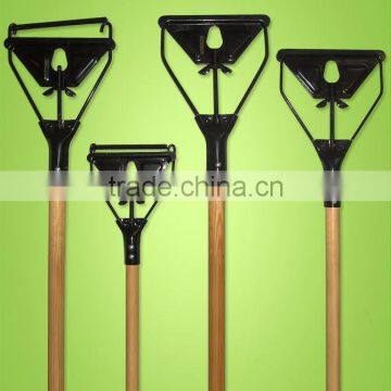 mop handle with iron clamp