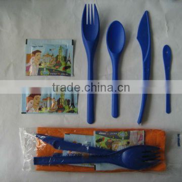 Plastic Cutlery Pack with Condiment