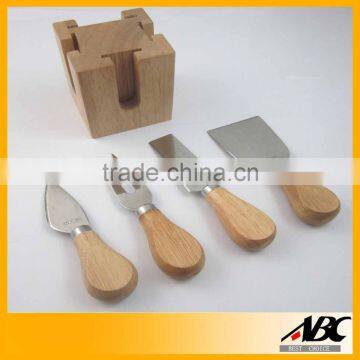 Top Grade Wood Handle Cheese Knife Types With Block