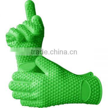Oven Mitt for Cooking Heat BBQ Glove Silicone Made Funny Oven Mitts photo-2