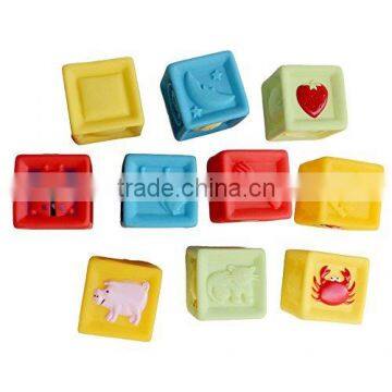 Baby Learning Blocks Set Baby Blocks Toys Non-toxic Soft Plastic Cartoon Cube Building Blocks Children Educational Toy photo-5
