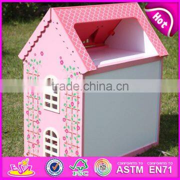 Best Design Pink House Toys Wooden Dollhouse for Girls W06A020 photo-4