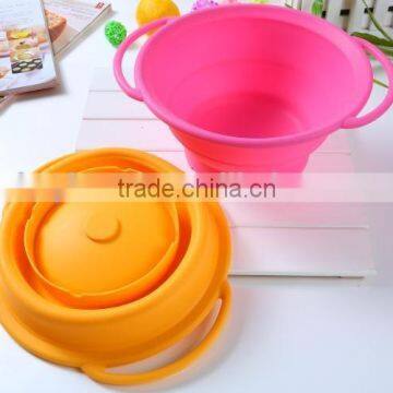 Silicone Folding Bowl Vegetables Bowls Microwave Thermal Lunch Box photo-4