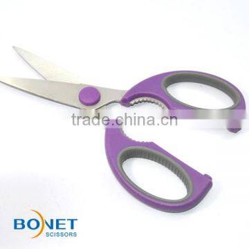 SKI0008 LFGB Certificated 8-1/4" Soft Handle Best Quality Kitchen Scissors With Safety Cover photo-6