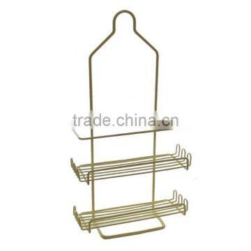 Home Two Tier Deluxe Shower Caddy Rack Organizer with Shelves