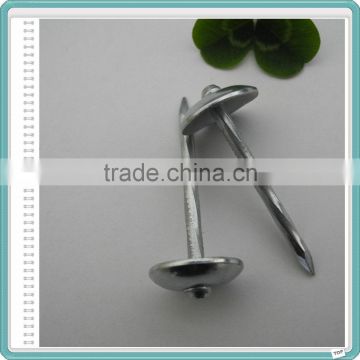 Q195 Galvanized Umbrella Head Roofing Nails With Twisted Shank