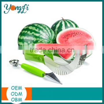 100% Durable Stainless Steel With Sturdy Cutting Wire Watermelon Slicer Corer & Server Knife