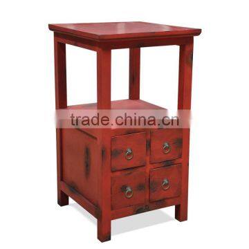 Nightstands Vintage Style 4 Drawers Mahogany Wood