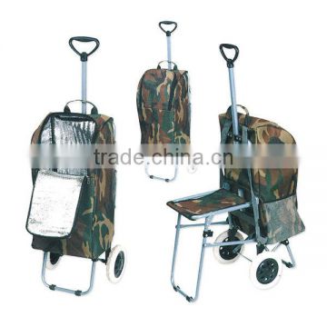 folding shopping trolley bag with Chair