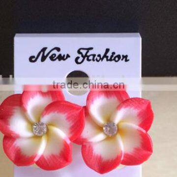 Hot Sell Hawaiian Plumeria Flower Stud Earring Designs for Women photo-2