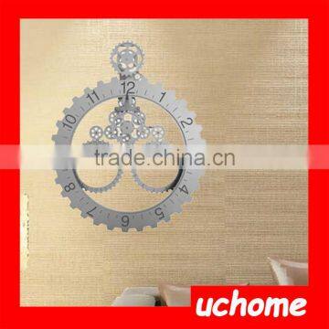 UCHOME Retro Modern Large Wall Art Gear Clock Antique Vintage Calendar Wheel photo-6
