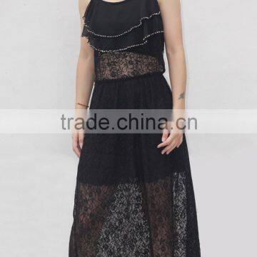 Wholesale lace dresses for women,beautiful design ladies maxi chiffon long dreses