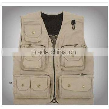 Fishing Multi-functional Vest Outdoor much pockets Hiking Outerwear Mens spring and autumn vest