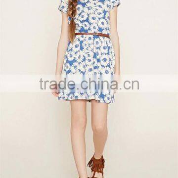 Dress for Girl 12 Years 2016 Custom Printed Knit Dress HSD3751 photo-3