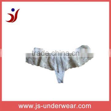 polyamide fabric thong with lace sexy lace hot thong for sexy ladies customized on China bra factory (accept OEM)