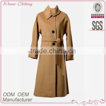 Women's Mandarin Collar Design Long Winter Coat