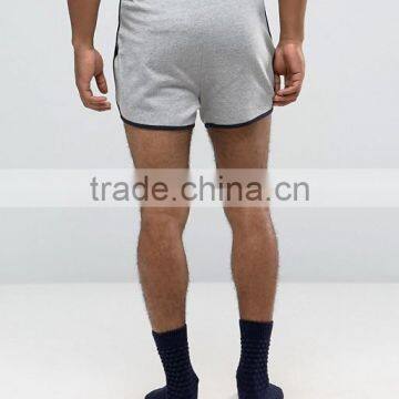 High Quality New Design Custom Drawstring Waistband Super Short 100% Cotton Jersey Fabric Grey Men's Board Sporting Shorts photo-2