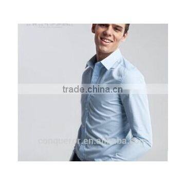 Bespoke Men Cotton Anti Wrinkle Solid Color Shirt BSRT0032 photo-2