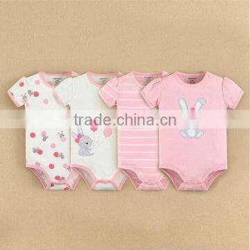 2015 baby clothing 100% cotton baby bodysuit plain gift box