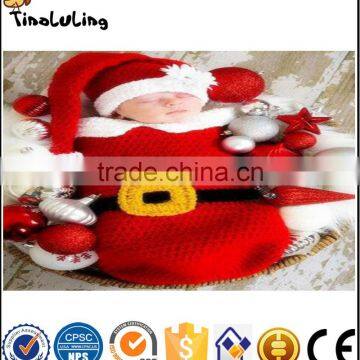 NPT85 Tinaluling 100% Hand Made Baby Santa Elf Hat Photo Prop For Christmas