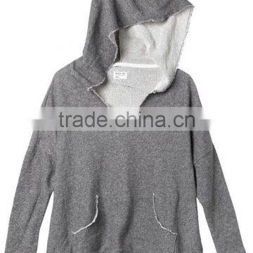 2016 Most Popular Hip Hop slouch fit fashion design French terry pullover sweatshirt with hoody hot sale