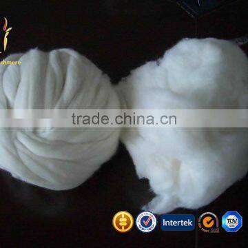 Brown Raw Cashmere Wool Fiber White