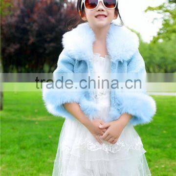2015 Luxury Faux Fur Coats Winte Girl Fashion Jacket KIDS RABBIT FOX FUR Jackets photo-3