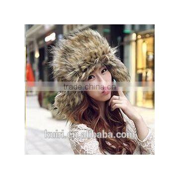 2016 New Style Winter Thick Warm Headgear Faux Fox Fur Women Hats Hot Fashion Cute Casual Female Elegant Caps photo-6