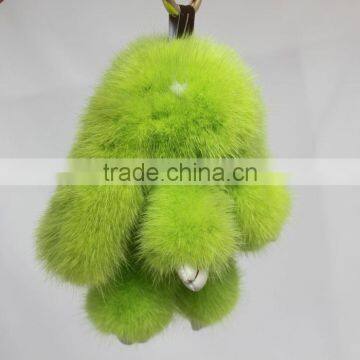 Myfur Customized Colorful Copenhagen Mink Fur Rabbit Car or Bag Charm Keychain