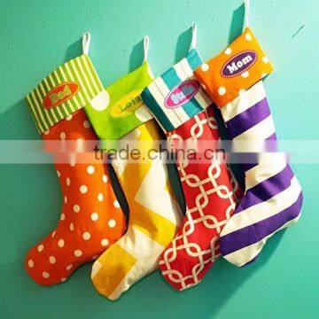 New arrivel colorful modern Family Christmas Stocking