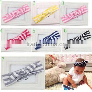 2015 Newest Cotton Baby Knot Headband,Stripe Cotton Headbands photo-2