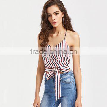 Bownot and Stripe Tank Top, Ladies Fashion New Design Clothing 2017 photo-4