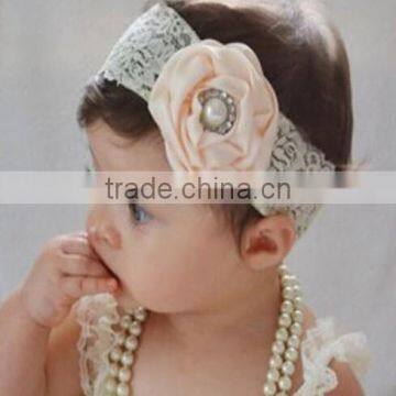 girl lace headband, newborn lace headband