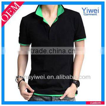 Short sleeves design color combination polo t shirt wholesale