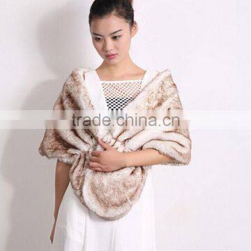 New style wholesale fashion faux fur scarf women pashmina Leopard shawl